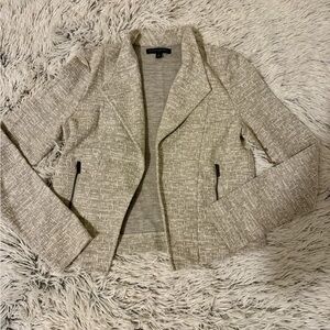 Banana Republic Grey Marled Moto Biker Jacket Size XS